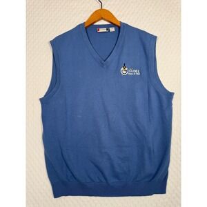 Clique Mens The Citadel Class of 1952 V-Neck Sweater Vest Blue Large 100% Cotton
